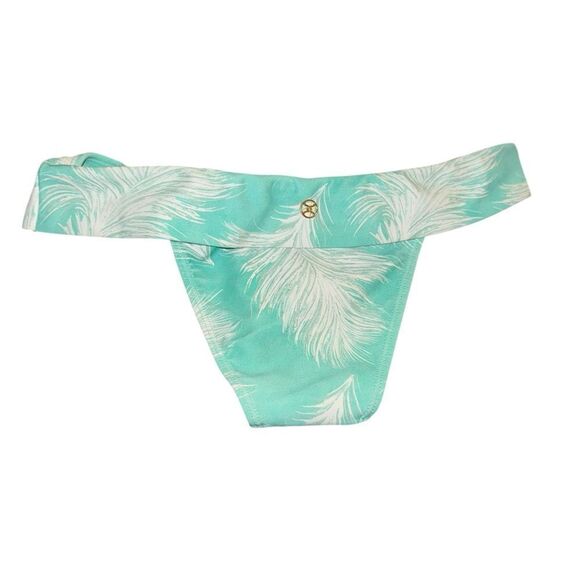 Vix NWT Bia Feather Cheeky Bikini Bottoms in Turquoise Size Large - Picture 5 of 7